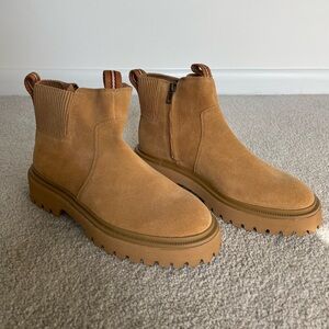Madewell Tan suede boots